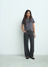 Rhinestone message t-shirt