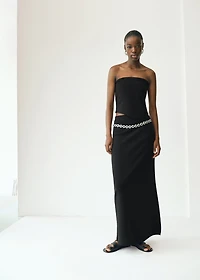 Slit long skirt