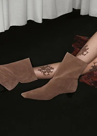 Suede leather ankle boots