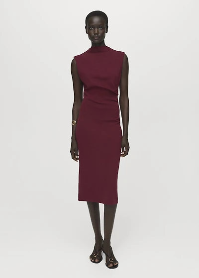 Ruched fitted dress