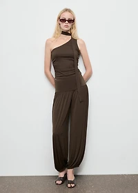 Balloon pants with elastic waist