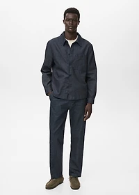 Dark wash straight fit jeans