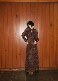 A-line skirt with paisley print