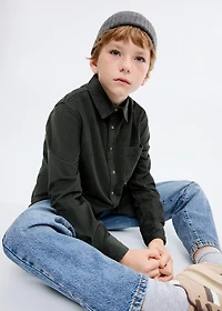 Regular-fit corduroy shirt