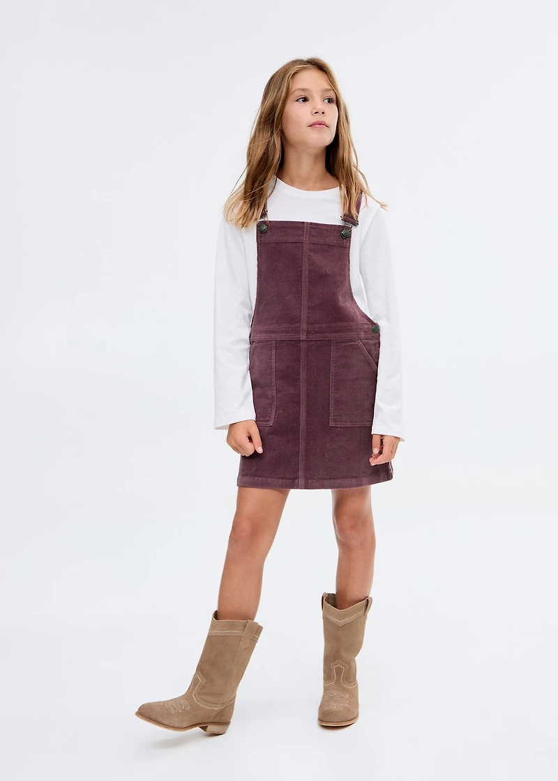 Corduroy pinafore dress