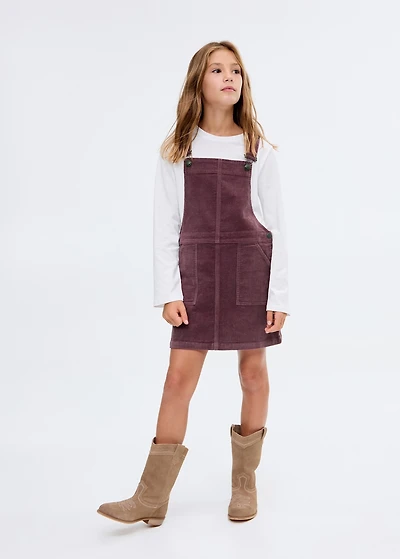 Corduroy pinafore dress