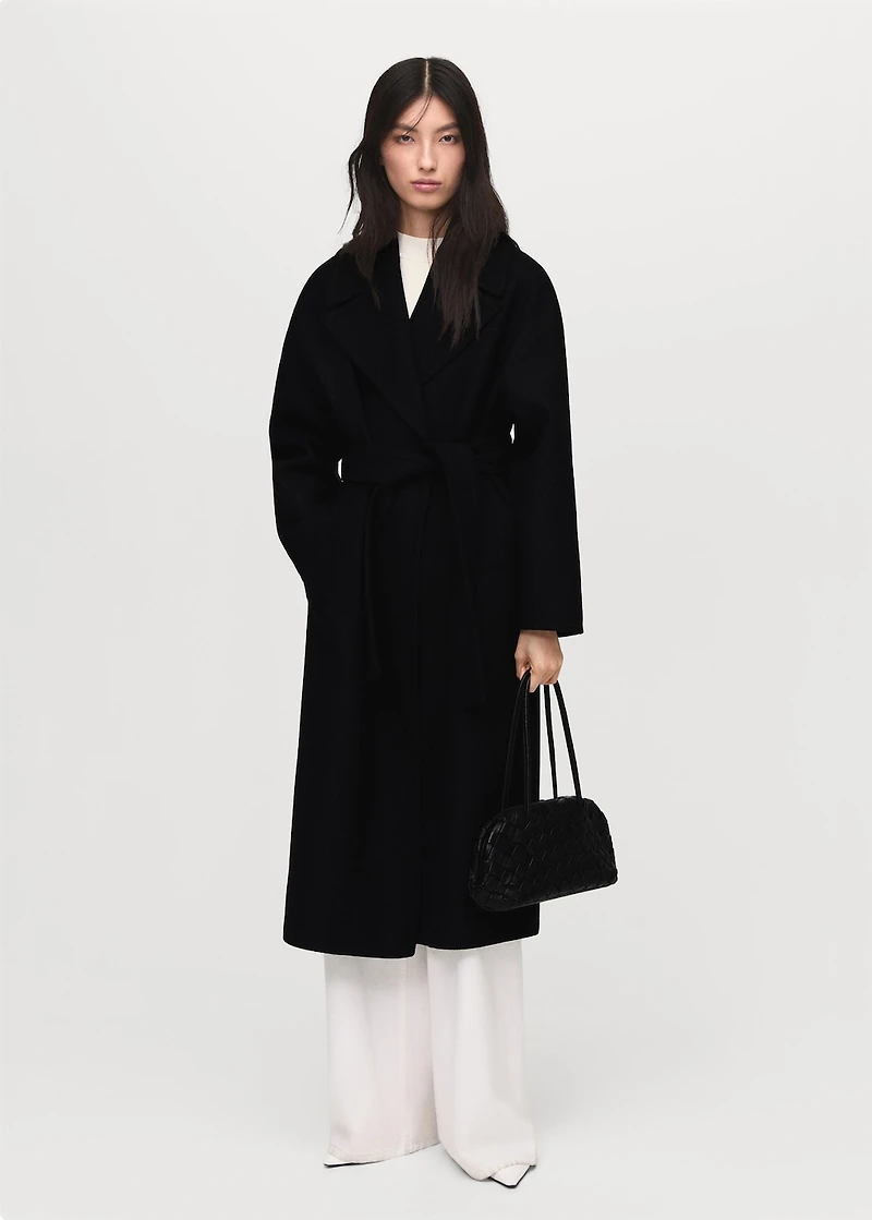 Manteco wool coat with belt