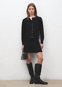 Flared knitted skirt