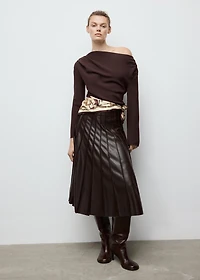 Blouse with asymmetrical neckline