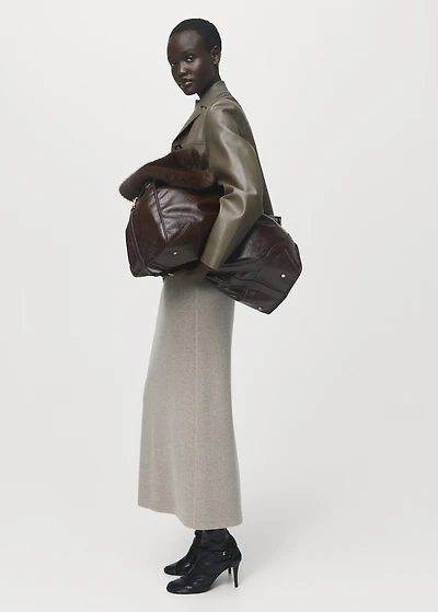 Long skirt with elastic waist