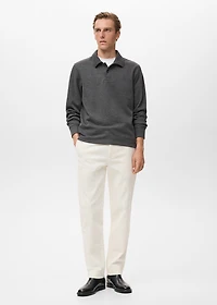 Regular-fit polo sweatshirt