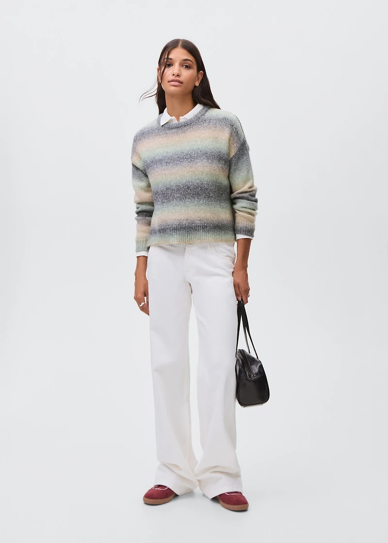 Multi-coloured knit sweater