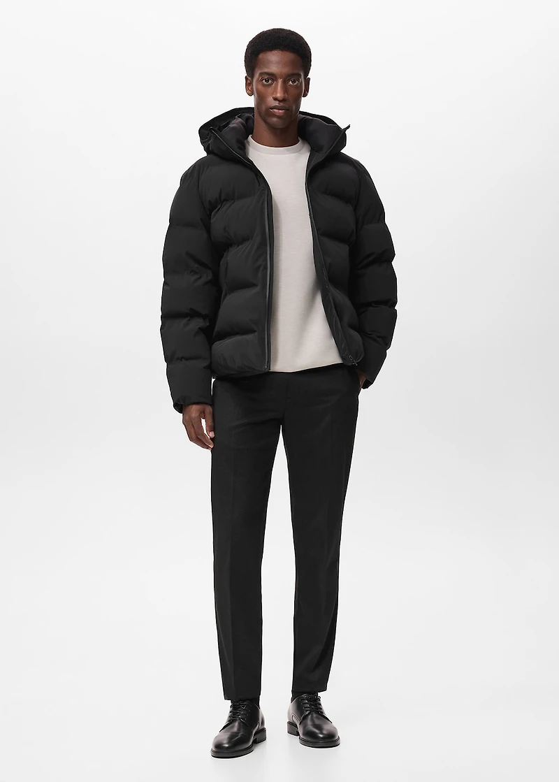 Quilted waterproof anorak