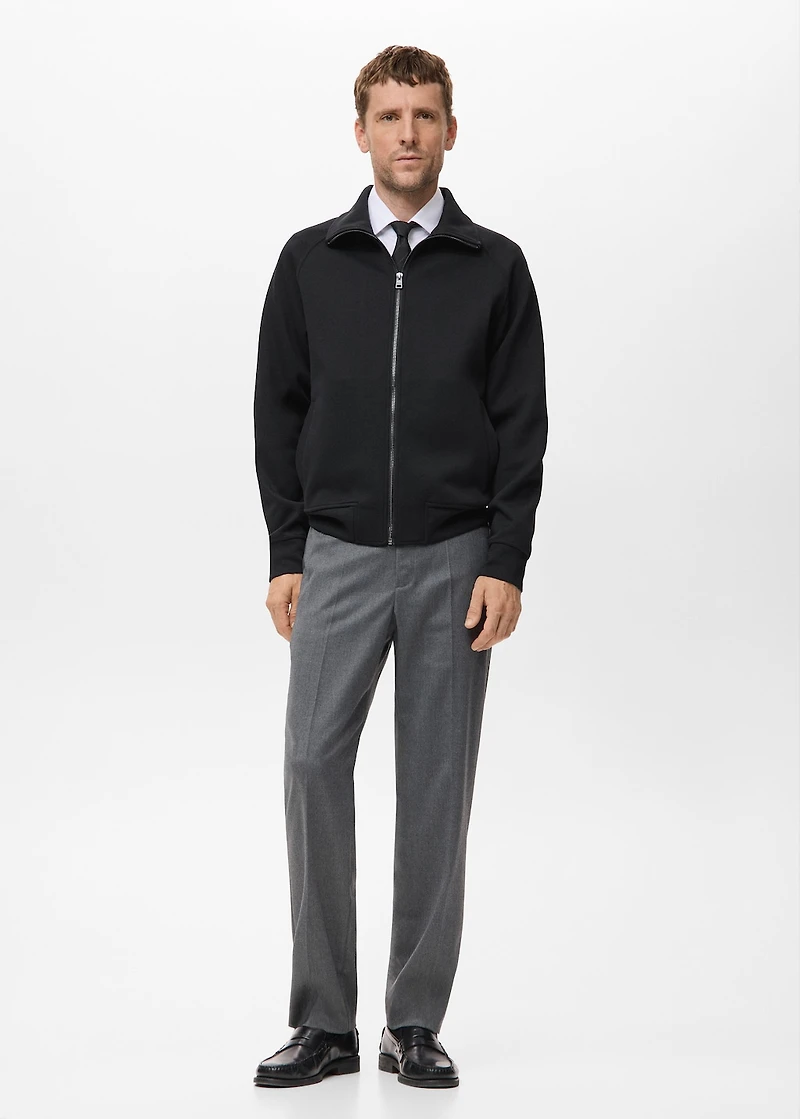 Cotton sweatshirt zipper