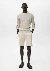 Slim-fit chino cotton bermuda shorts
