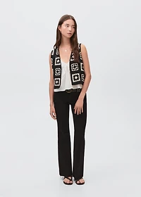 Crochet knitted vest