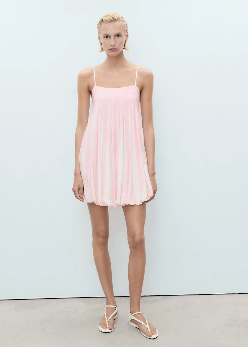 Striped balloon dress