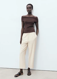 Drawstring flowy pants