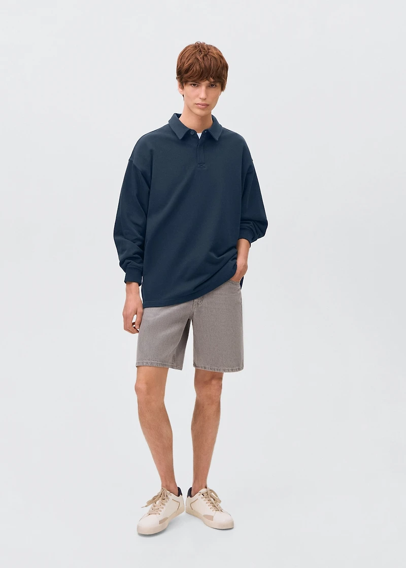Polo-neck sweatshirt
