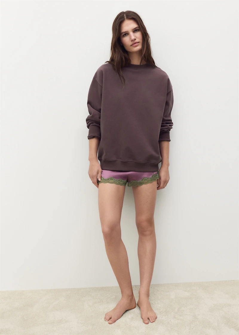 Plain organic cotton sweatshirt