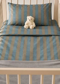 Kodak-striped duvet cover for cot