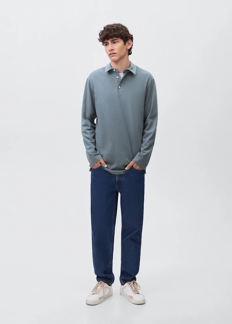 Cotton basic polo shirt