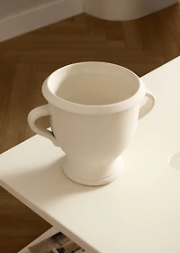 Small terracotta vase with handles