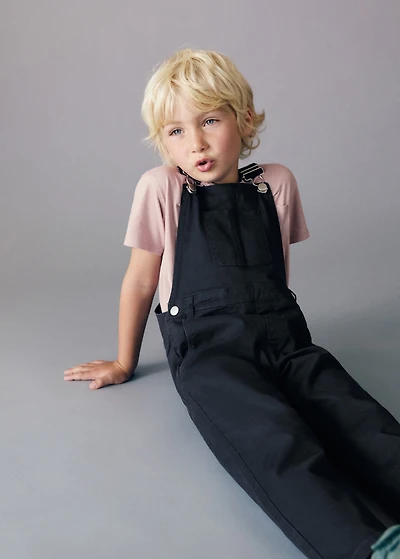 Long cotton dungarees
