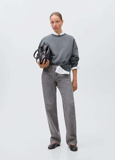 Plain cotton sweatshirt