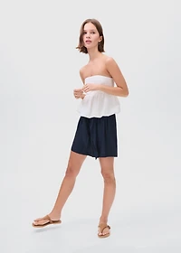 Linen shorts with bow