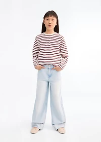 Striped t-shirt with cut-out