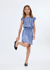 Floral embroidery dress