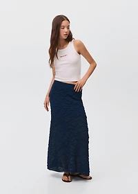 Textured long skirt