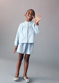 Striped cotton skirt