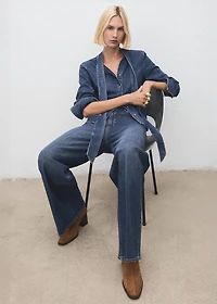 Suede block-heel boots