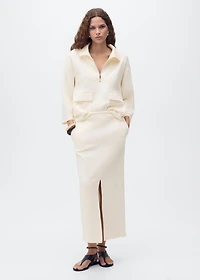 Cotton skirt with opening