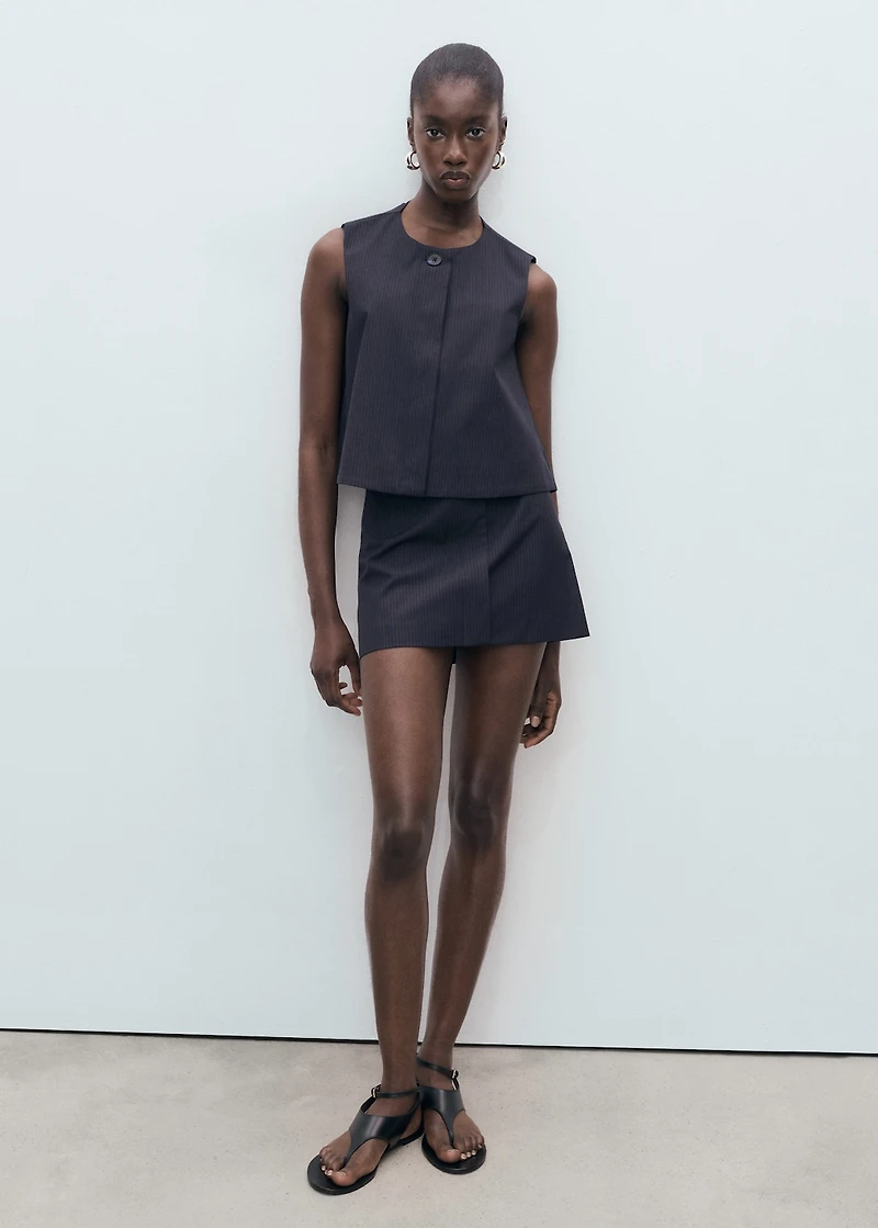 Pinstriped short skirt