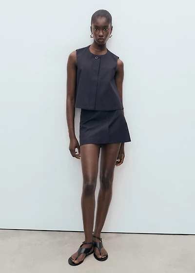 Pinstriped short skirt