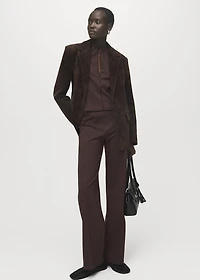 Straight-fit pants with elastic waist