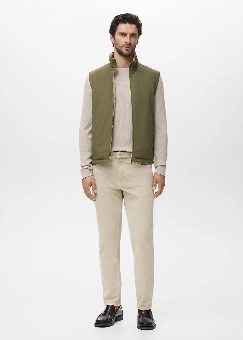 Reversible water-repellent vest