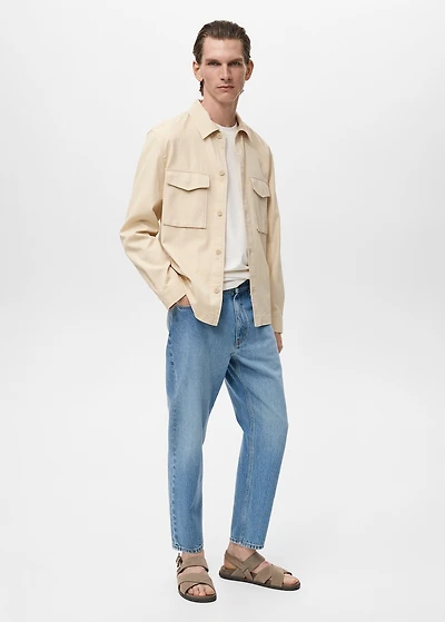 Lyocell cotton jacket with pockets