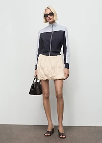 Wrinkled-effect balloon skirt