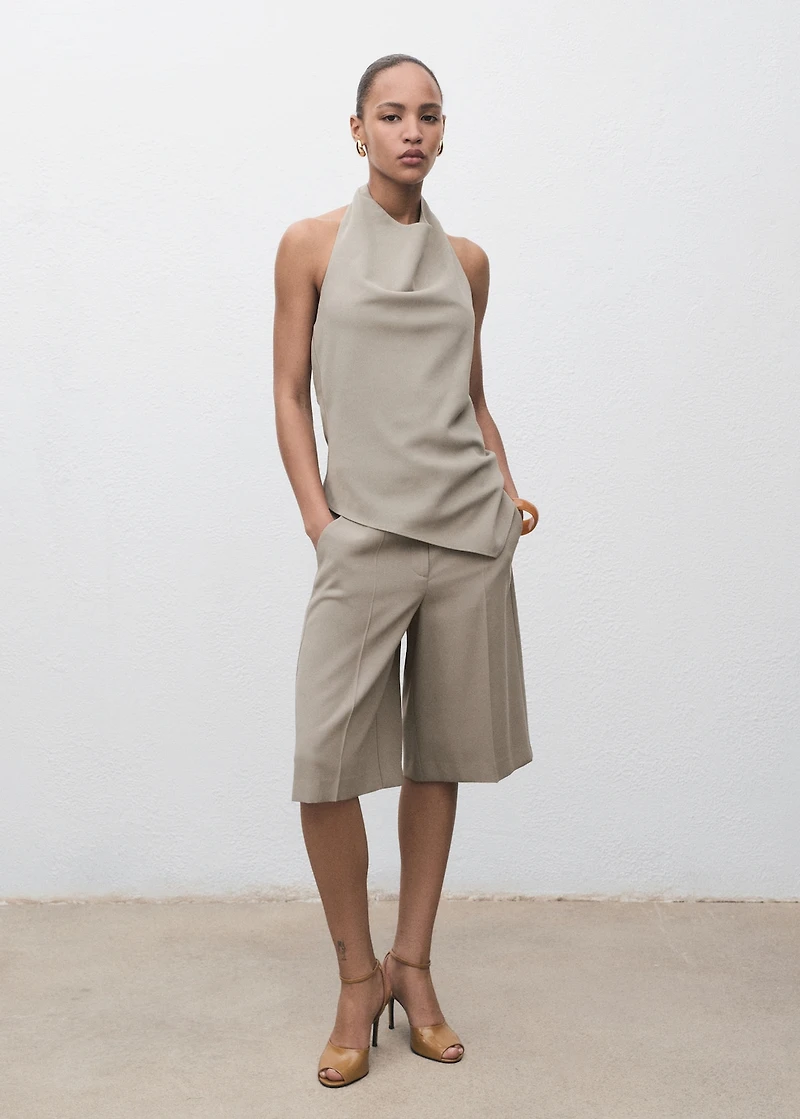 Mid-rise bermuda shorts