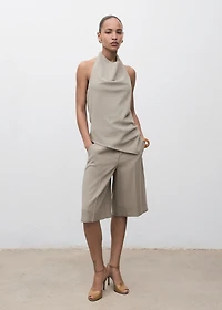 Mid-rise bermuda shorts