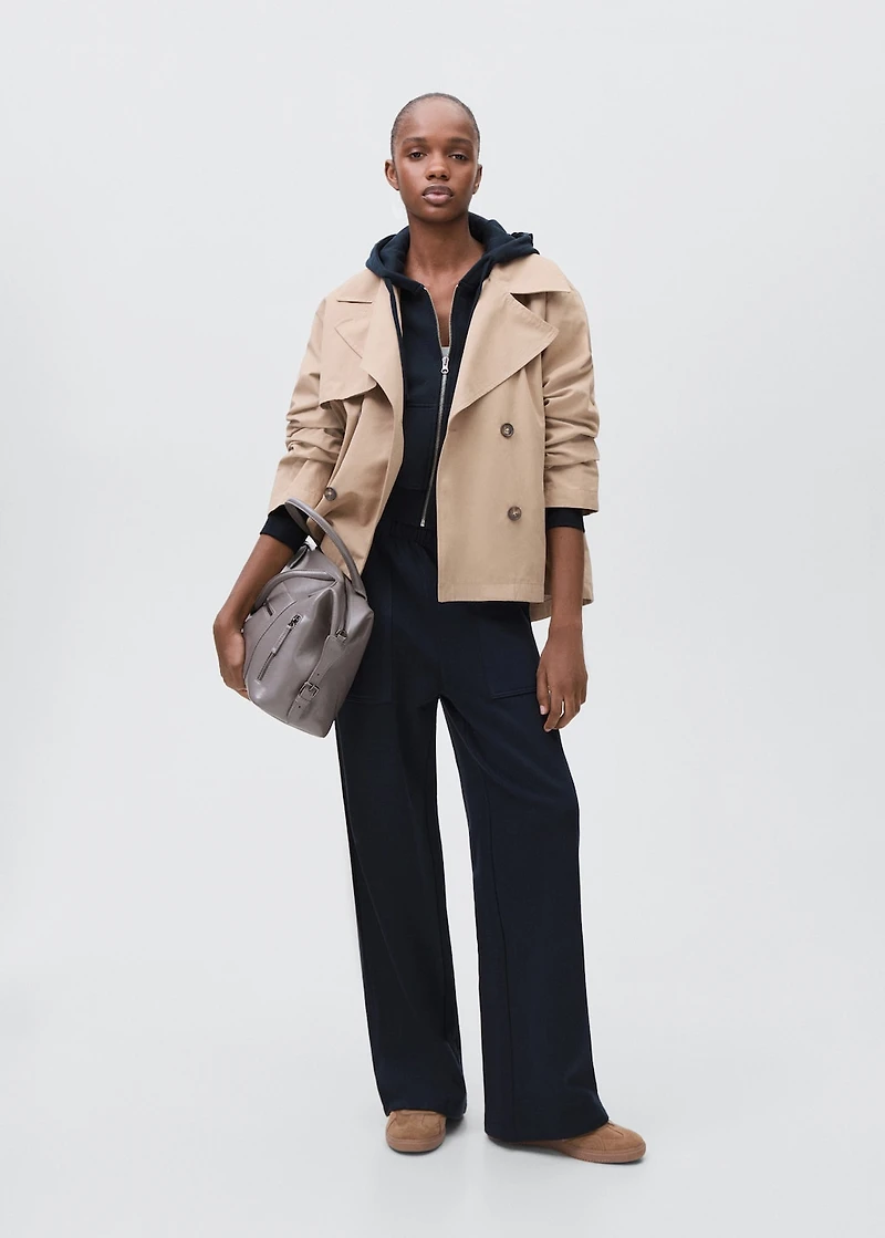 Cotton joggers with seams