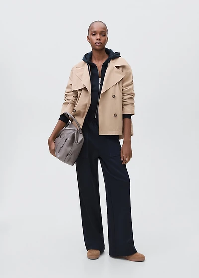 Cotton joggers with seams