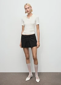 Mini skort with bow