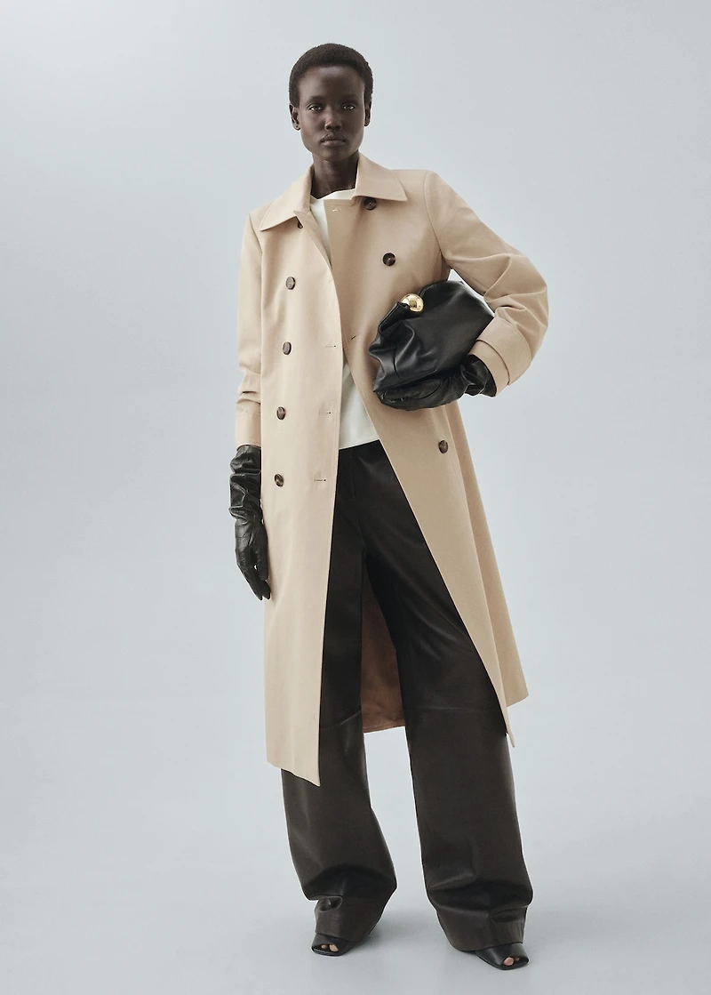 Classic 100% cotton trench coat