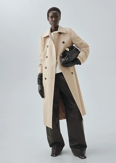 Classic 100% cotton trench coat