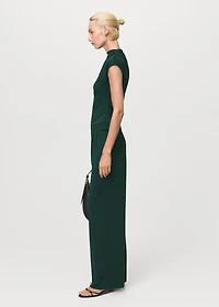 Pleated wide leg trousers